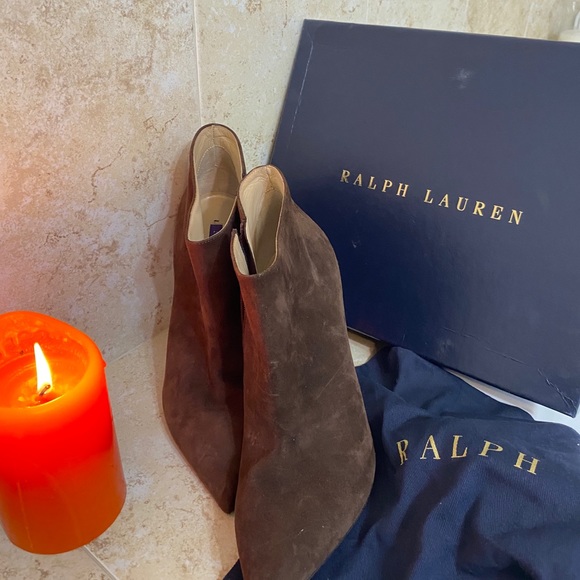 Ralph Lauren Brown Suede Boots